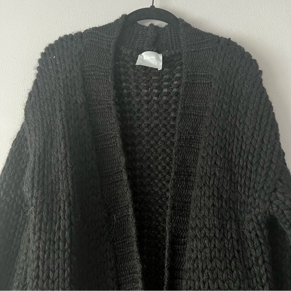MJ WATSON Wool Alpaca Blend Chunky Knit Cardigan Small - Picture 3 of 10